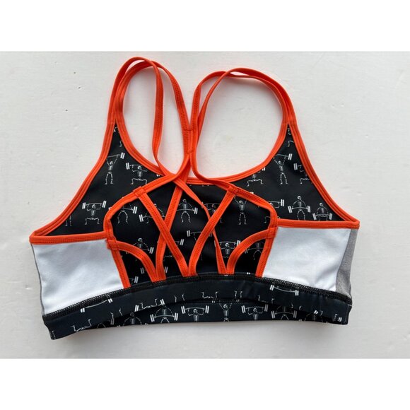 Born Primitive NWOT Warrior Sports Bra Skeleton Weightlifting Print Size Small - Picture 6 of 9